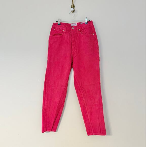 Vintage 90s High Waisted Hot Pink Mom Jeans - Picture 2 of 5